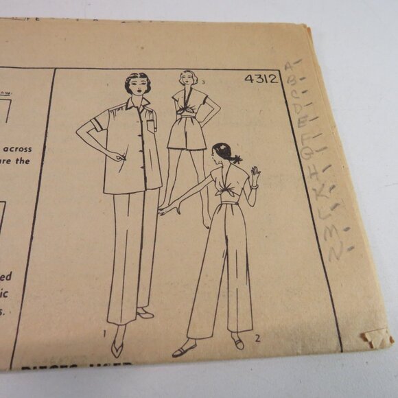 simplicity 4312 sewing pattern pajamas or Loose fit clothes(pants, shorts, top) - Picture 3 of 9